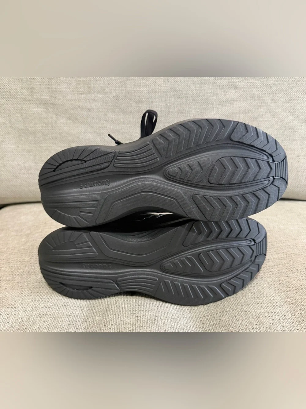 Saucony Black Athletic Running Sneakers with Subtle Gray Logo